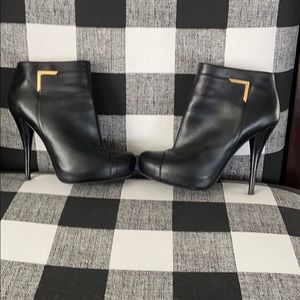 Fendi black stiletto platform bootie